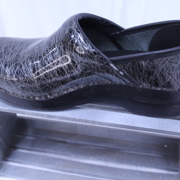 Dansko Women's Black and Gray Patterned Mules - Picture 4 of 12